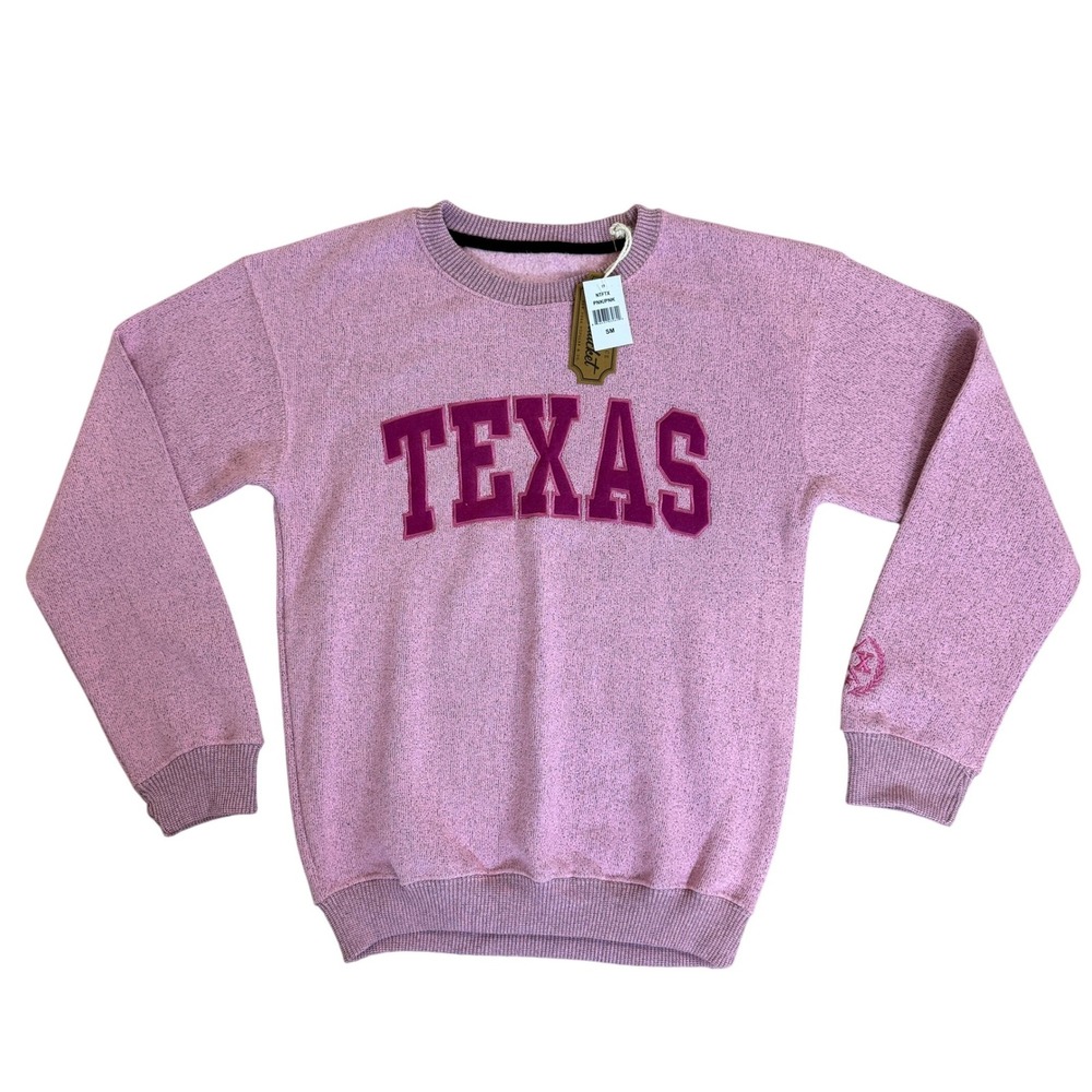 New York Popular Nantucket Texas Sweatshirt Pink Fleece Crewneck Small NTFTX